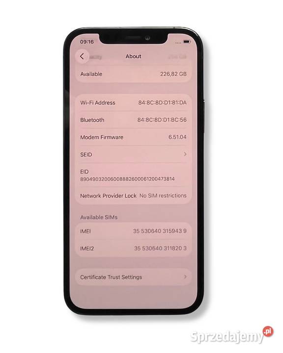 iPhone 12 Pro 256GB 89 kondycji 100 oryginalny Cmolas
