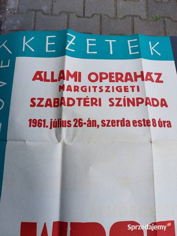 Stary afisz plakat koncert zespołu Wrocław na Tczew sprzedam