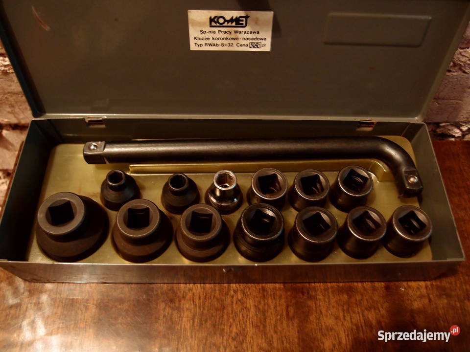 Zestaw kluczy z PRLu Komet Nasadkowo Koronkowe Łódź