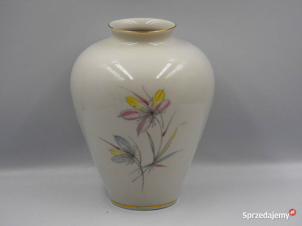 Piękny porcelanowy kremowy wazon sygnowany Inowrocław sprzedam