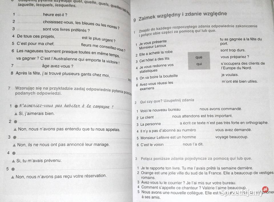 Ćwiczenia języka francuskiego Michelle Cahuzac