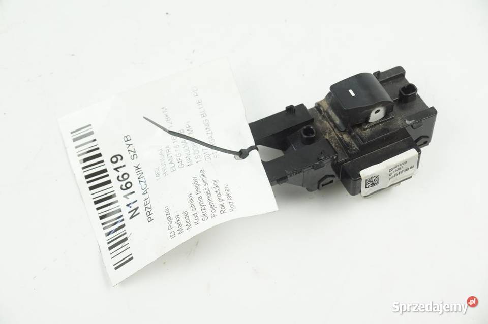 93575F2100 ELANTRA VI PRZEŁĄCZNIK SZYB Pozostałe Części samochodowe Lipno
