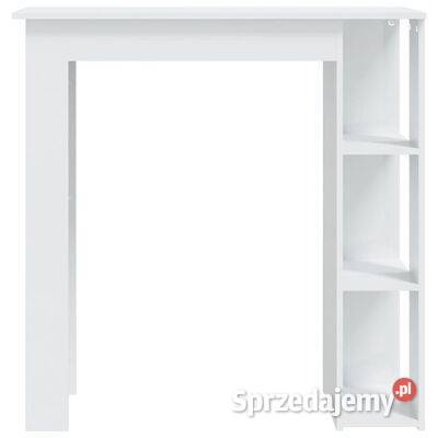 vidaXL Stolik barowy z półkami biały wysoki mazowieckie sprzedam