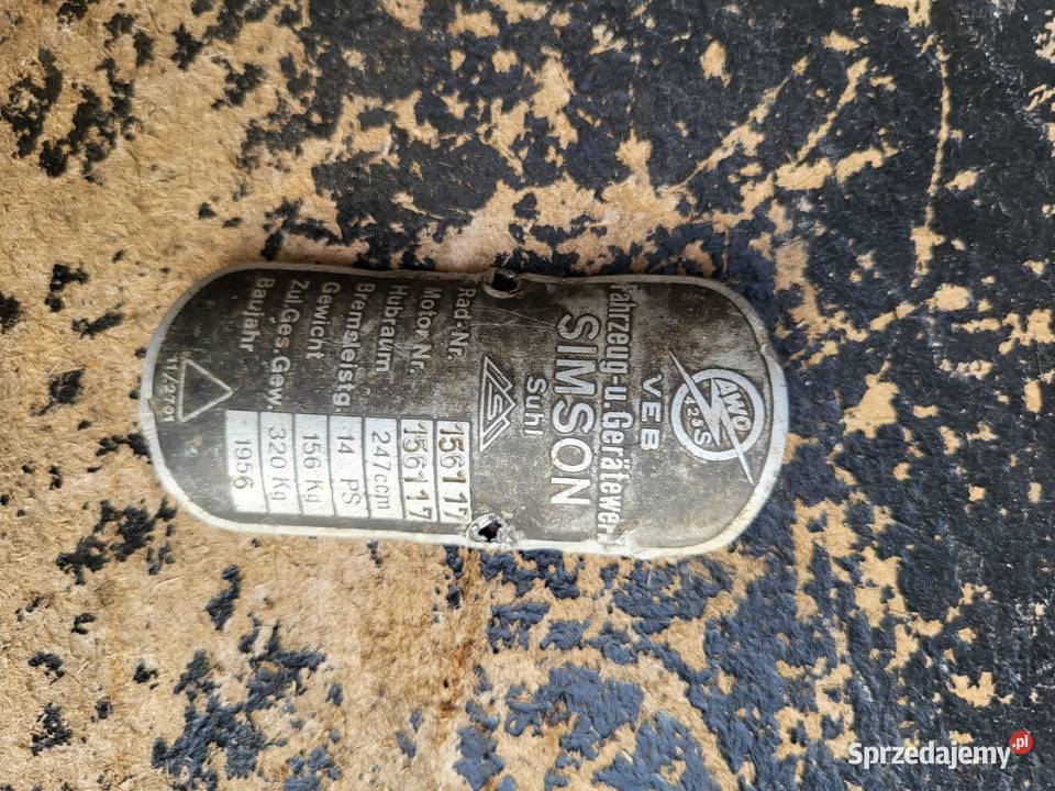 SIMSON AWO SPORT TABLICZKA Rybnik