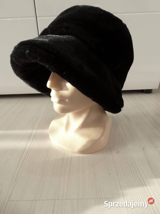Czapka Kapelusz Bucket Zimowa Futrzana Sztuczne Dla kobiet