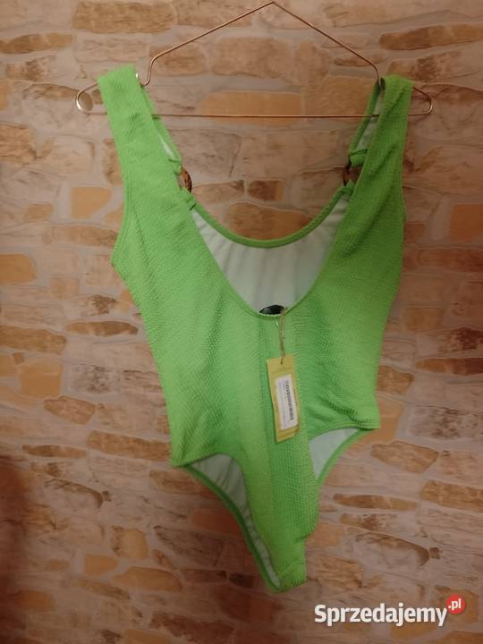 40L Zielony bogato zdobiony strój kąpielowy z