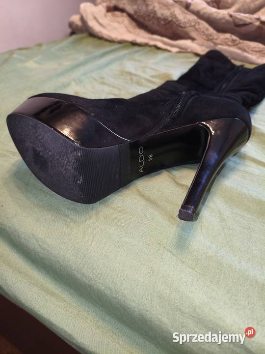 Czarne eleganckie zamszowe kozaki ALDO Aldo sprzedam