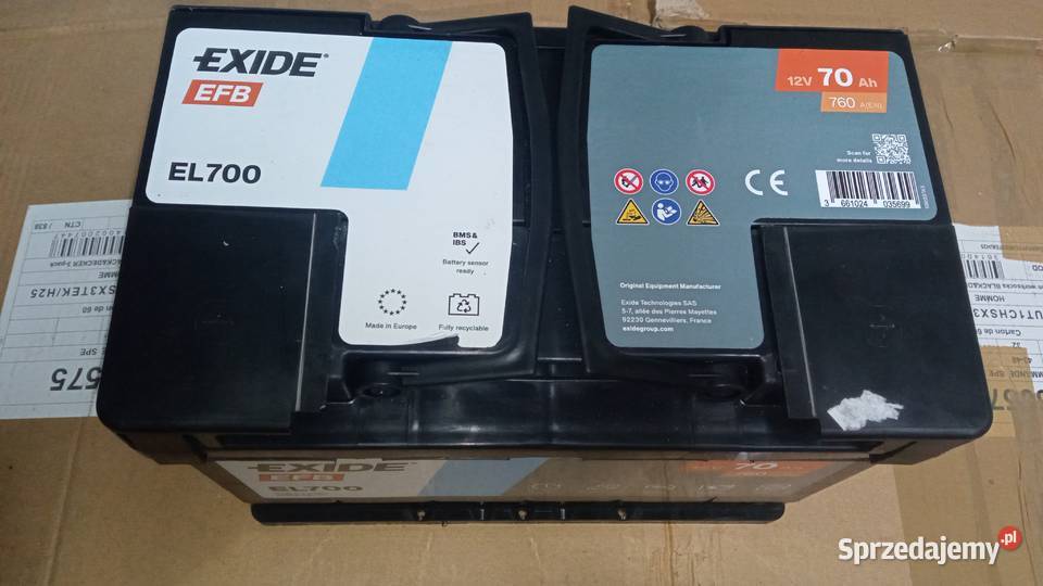 Akumulator Exide EFB 70Ah 760A Dom i Ogród Cieszyn