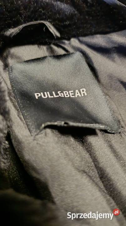 PullBear futro damskie S czarne długie płaszcz śląskie Bielsko-Biała