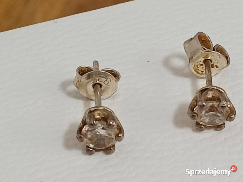 Srebrne kolczyki z cyrkonią Kielce