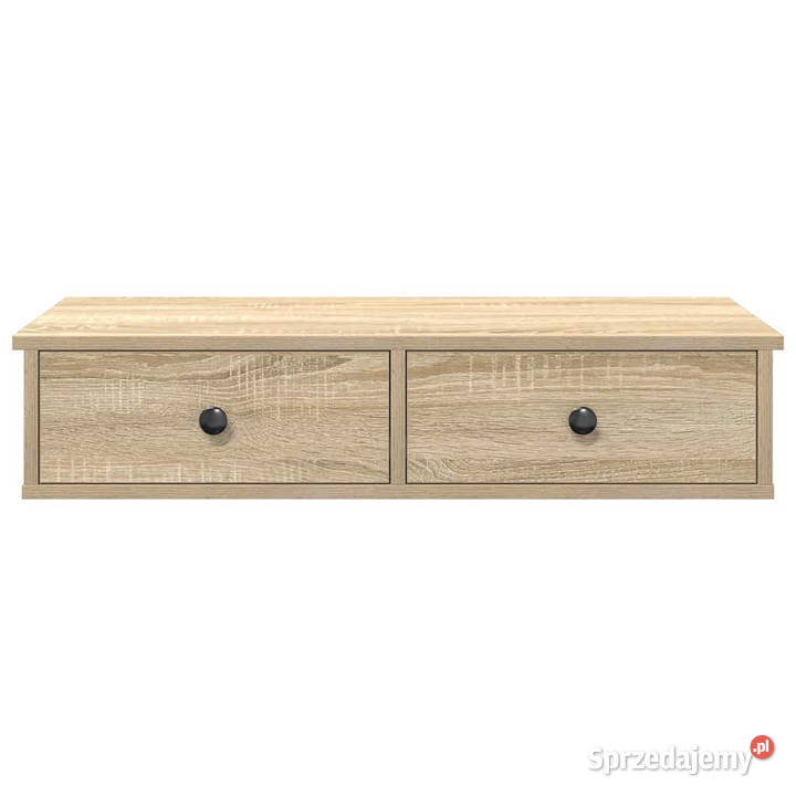 Półka ścienna z szufladami dąb sonoma 80x31x17 Półki Dom i Ogród Warszawa