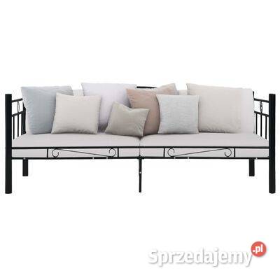 vidaXL Rama leżanki czarna metalowa 90 x 200 mazowieckie Warszawa sprzedam