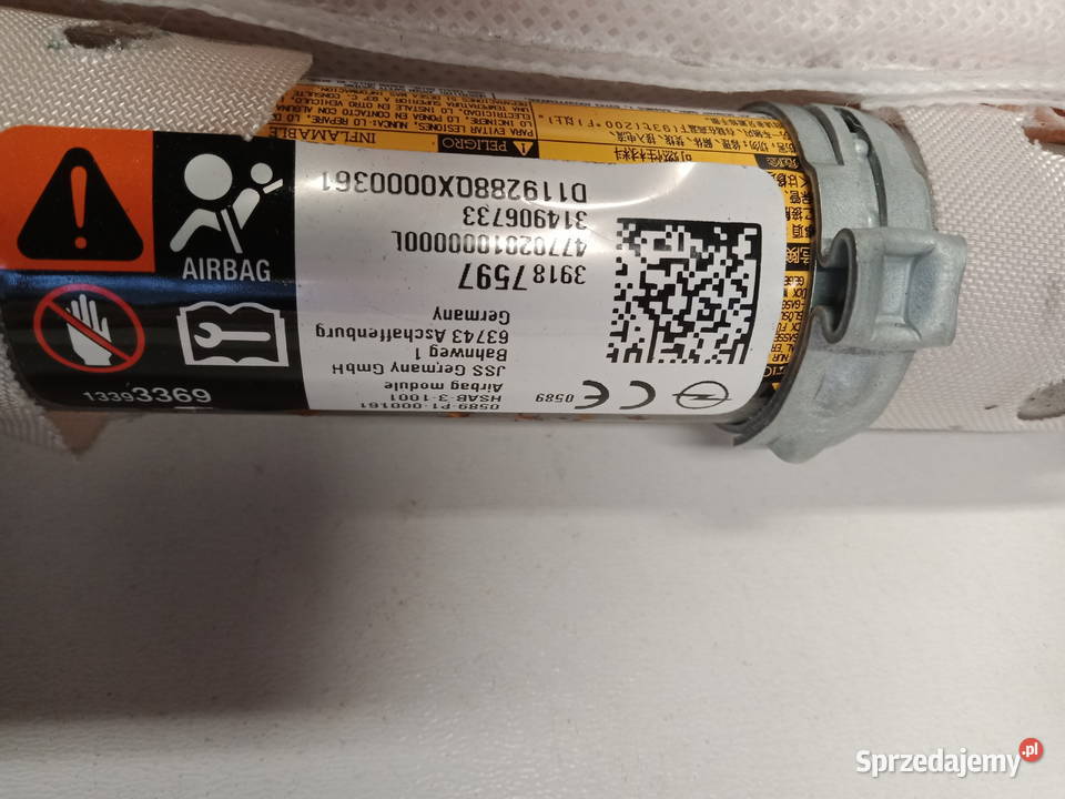 OPEL ASTRA V K HB AIRBAG KURTYNA POWIETRZNA LEWA Rakoniewice