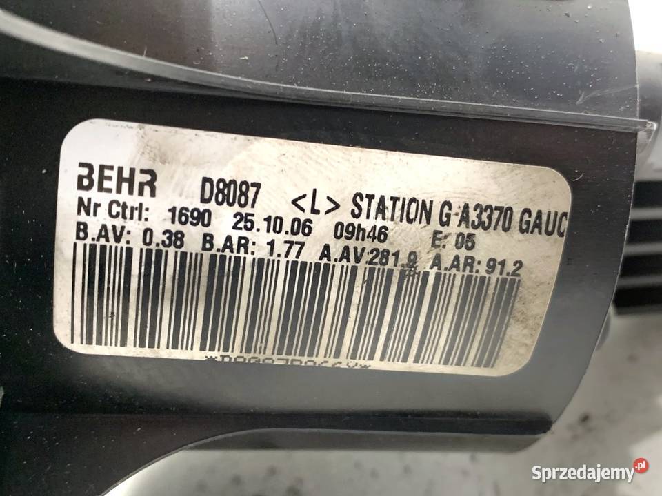 DMUCHAWA NAWIEWU OPEL ZAFIRA B D8087 WENTYLATOR osobowe