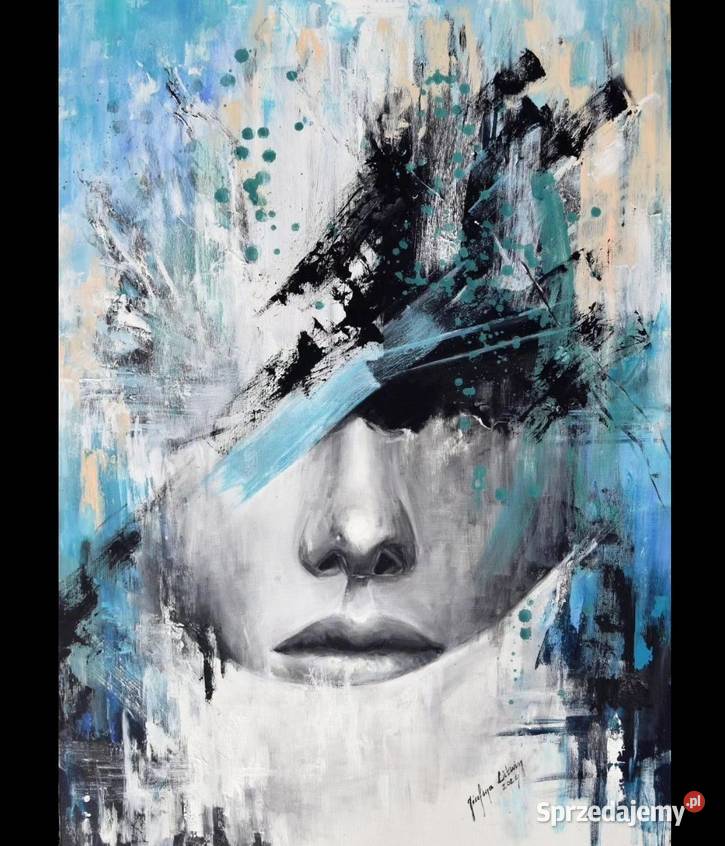 Kobieta portret abstrakcja nowoczesny obraz na