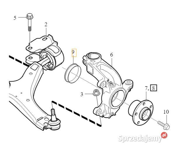 VOLVO XC40 pierscien piasty kola przod OE Bielany Wrocławskie