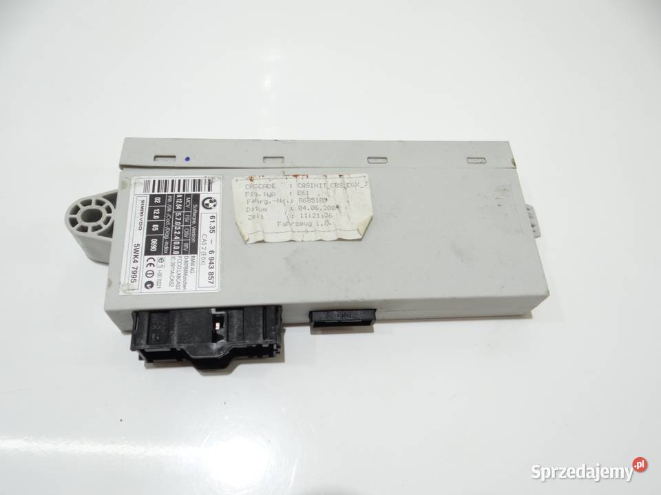 MODUŁ STEROWNIK CAS BMW E60 E61 6943857 4647451 osobowe Strzyżewice