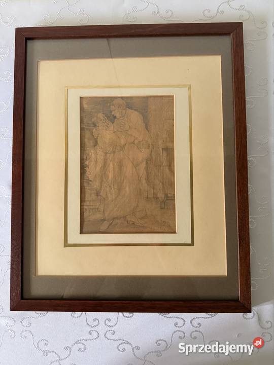 Grafika Oryginalny Rysunek Ołówkiem 1950 Alfred Czerwionka-Leszczyny