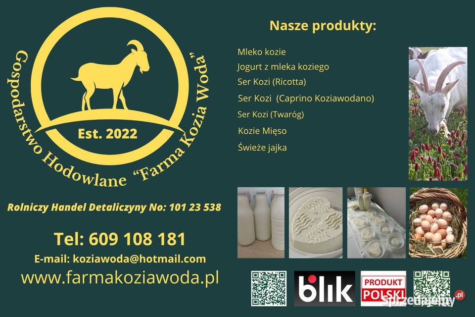 Kozie Mlekojogurt i sery Kozia Woda