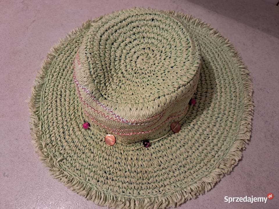 Kapelusz damski letni seledynowy 5456 do małopolskie