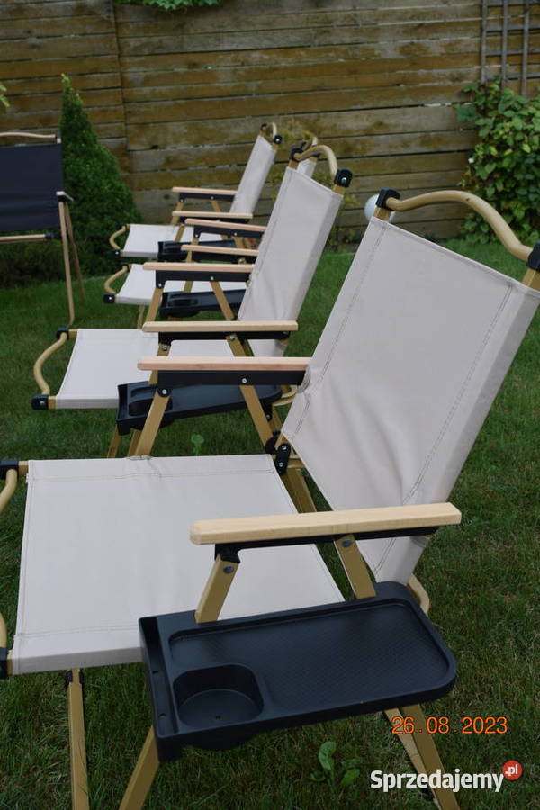 krzesło składane turystyczne campingowe jasny metal małopolskie Bosutów sprzedam