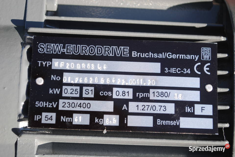 Motoreduktor kątowy 025kw 33obrmin FIRMY SEW Kargowa