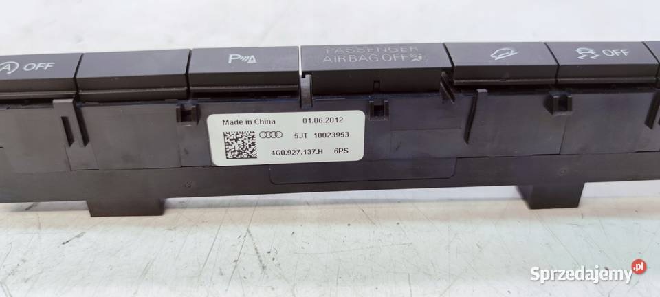 PANEL STEROWANIA PDC AUDI A6 C7 A7 4G0927137H osobowe Panele sterowania, przełączniki śląskie Przystajń