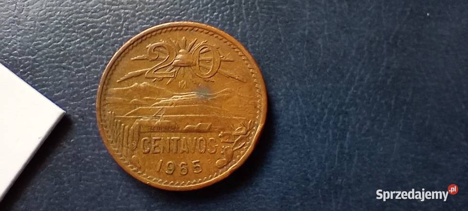 Stare monety 20 centavo 1965 Meksyk podkarpackie