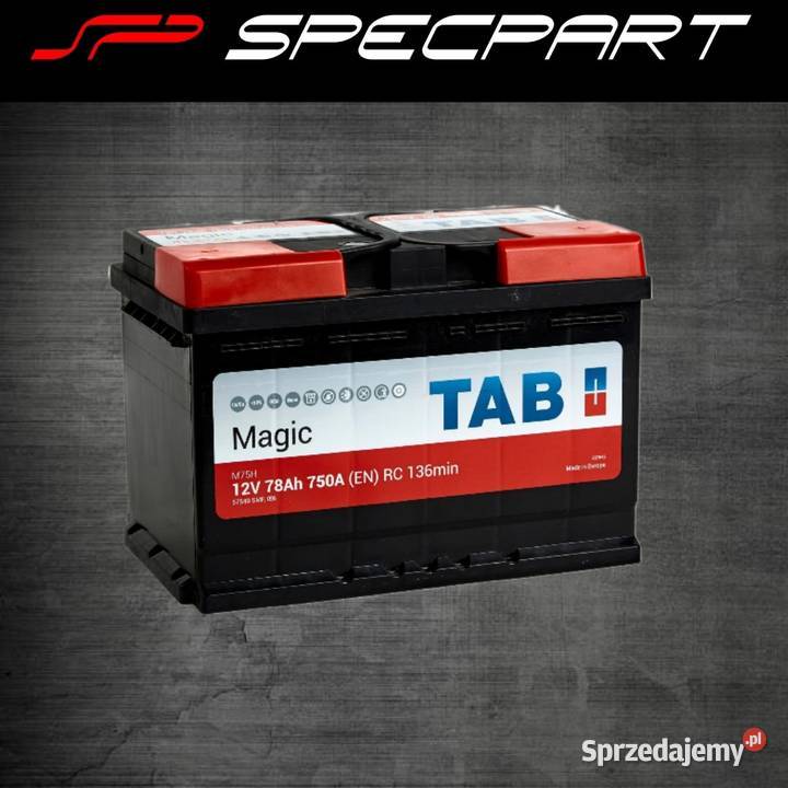 Akumulator TAB Magic 78Ah 750A wysoki Piotrków Trybunalski