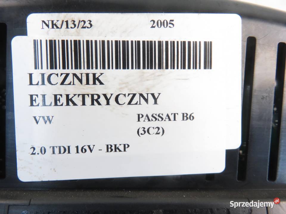 LICZNIK VW PASSAT B6 20 TDI 16V BKP