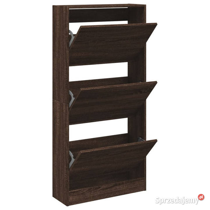 Szafka na buty brązowy dąb 60x21x1255 WM839902 Warszawa