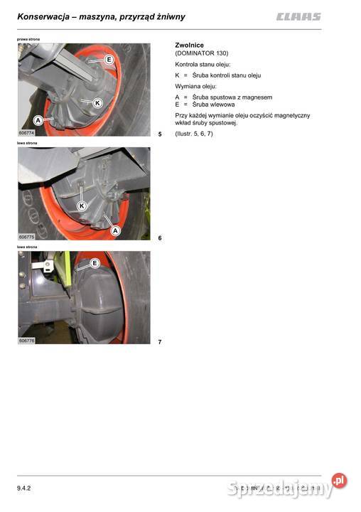 Instrukcja obsługi Claas dominator 130 140 150 Stalowa Wola sprzedam
