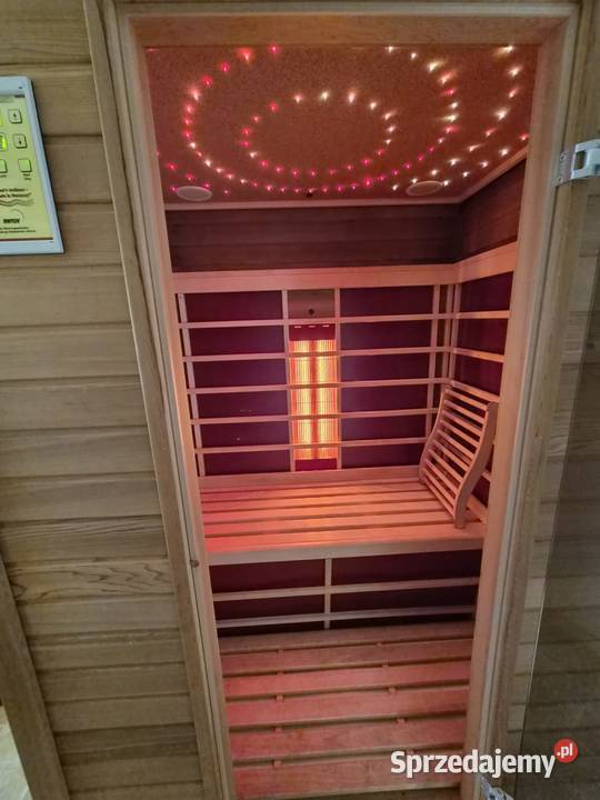 Sauna kabina na podczerwień szklane drzwi LED lubuskie Nowa Sól
