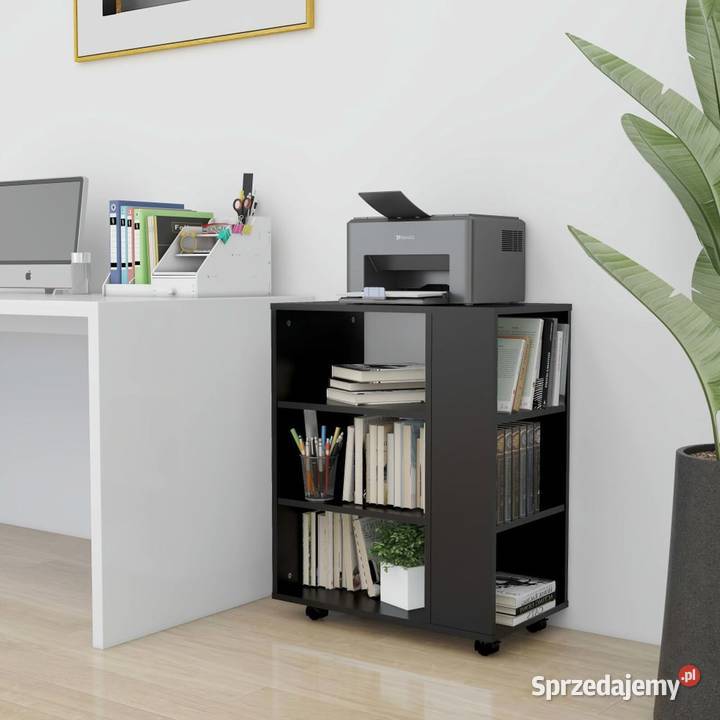 vidaXL Szafka na kółkach czarna 60x35x75 Warszawa sprzedam