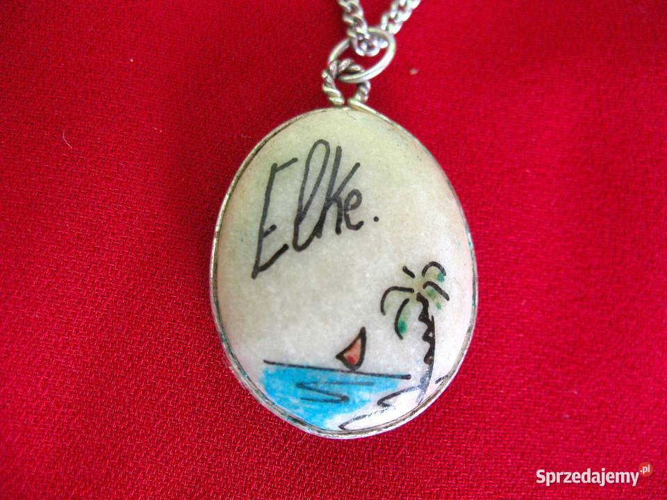 Naszyjnik z napisem Elke 50 Ręczne wykonanie Ozdoby Siedlce
