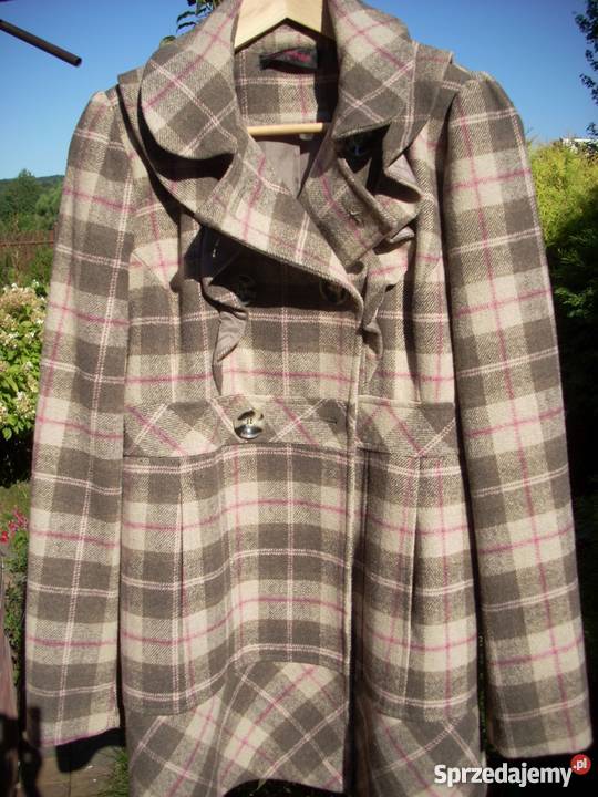 MISS SELFRIDGE płaszcz PRZEJŚCIOWY Krata 38 M 40 Kurtki i płaszcze małopolskie Nowy Sącz