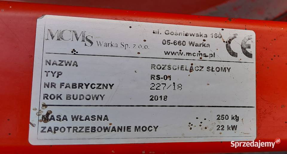 Ścielarka do truskawek Magnuszew