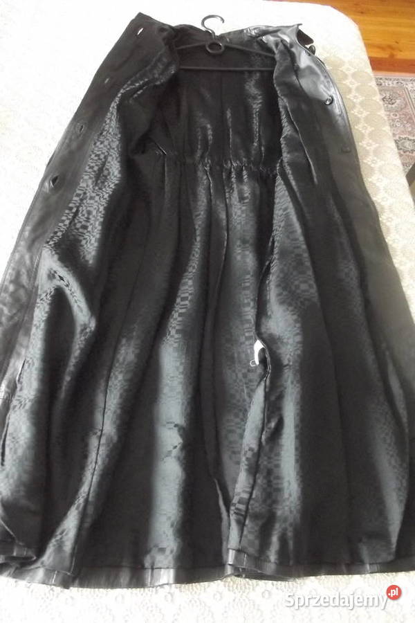 Czarny płaszcz ELEGANCJA skóra naturalna rozmiar Inny rodzaj