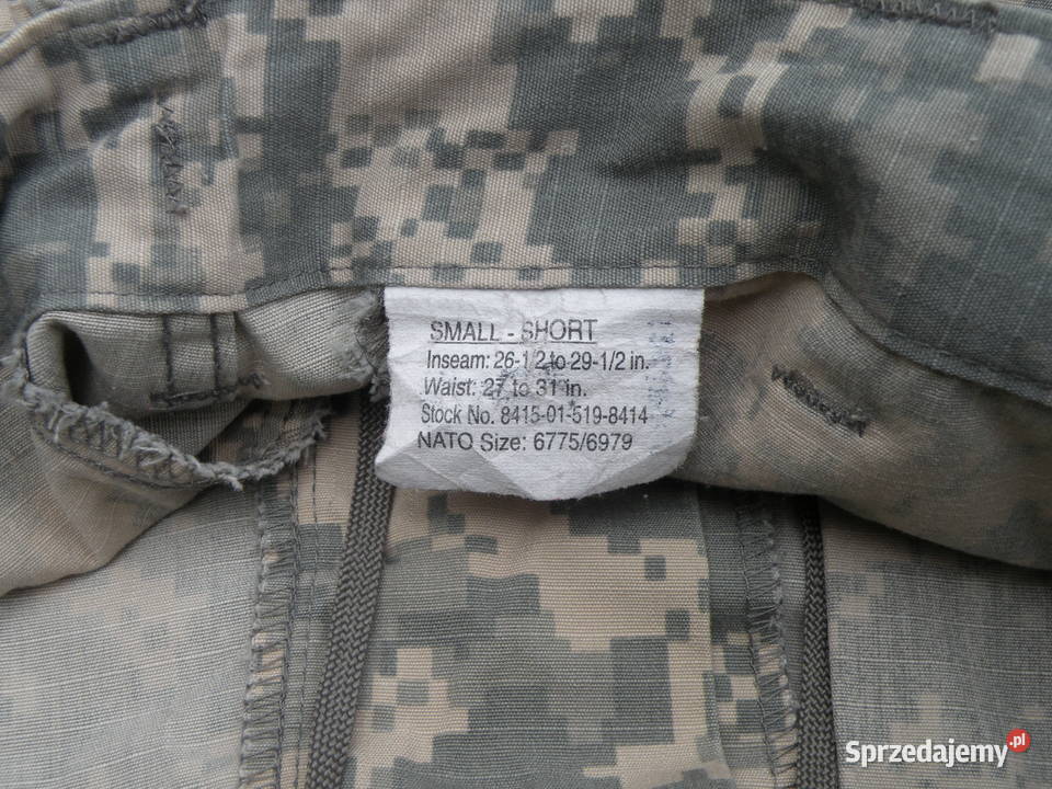Spodnie ACU ucp small short ripstop 3 sprzedam