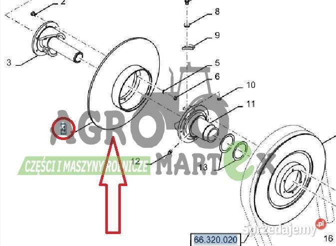 84334199 TARCZA WARIATORA CX GÓRNA CNH dolnośląskie Wichrów