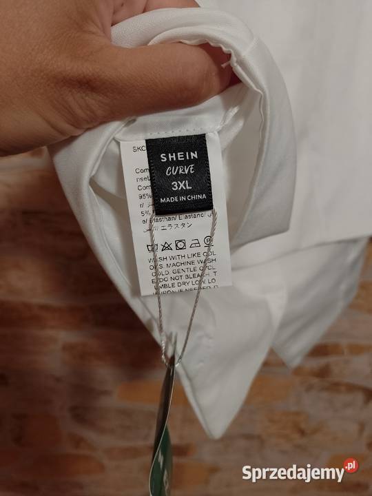 3XL46 Shein Ekskluzywna biała kamizelka Bez wzoru Kraków