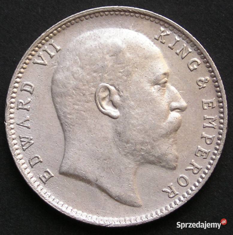 Indie Brytyjskie 1 rupia 1904 srebro Edward VII sprzedam
