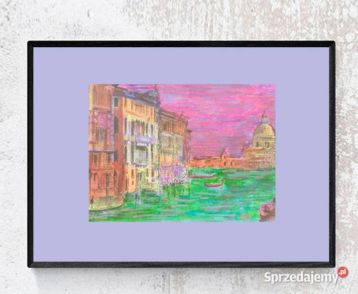wenecja plakat 30x40 boho plakat do domu obrazek Gdańsk