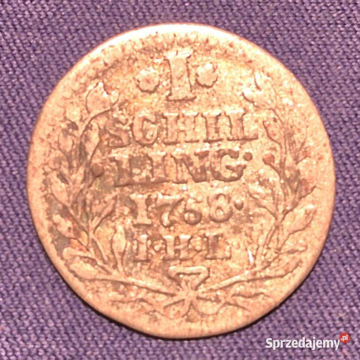Niemcy Hamburg 1szylling 1758 IHLSREBRO K6 Numizmatyka Wałbrzych