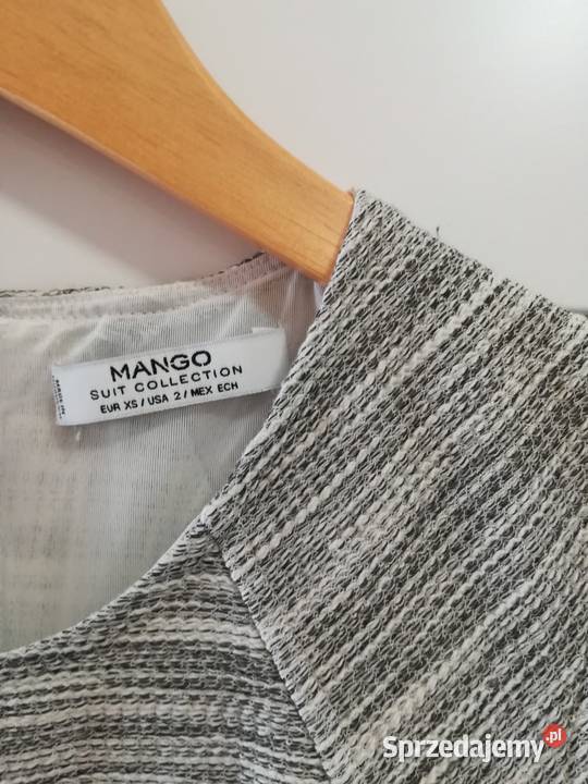 Mango Suit szara sukienka ołówkowa bez rękawów Olsztyn