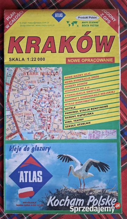 Kraków 122 000 plan miasta sprzedam