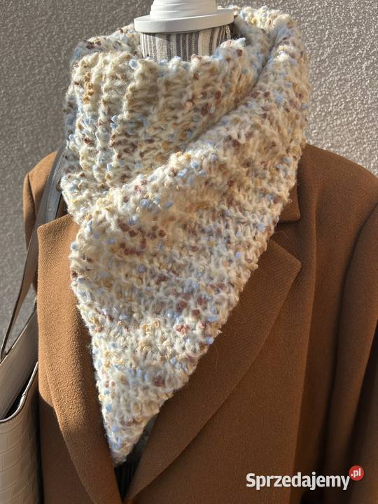 Szalik damski szal jesienny zimowy handmade na Olsztyn