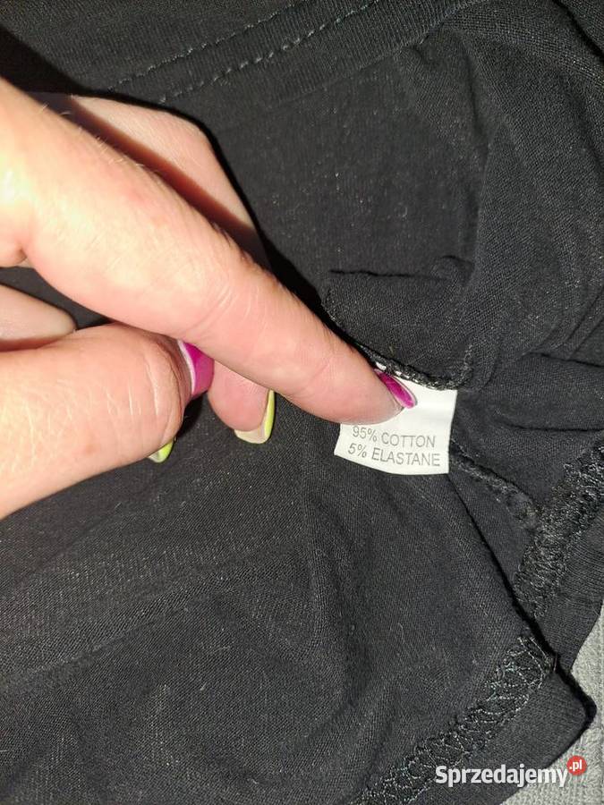 Bluzka Czarna z sercem krótki Wrocław sprzedam