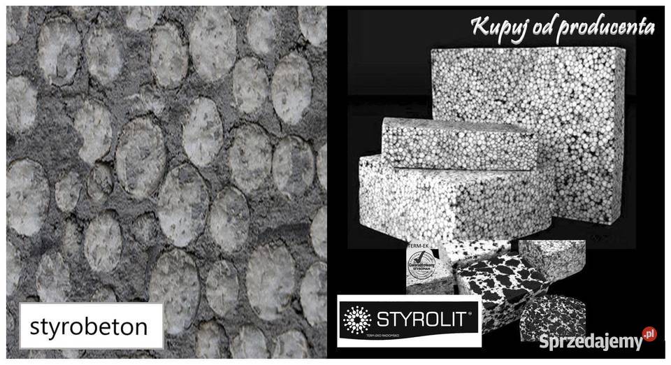 granulat styropianowy Styrolit konglomerat 08 m3 Radomsko sprzedam