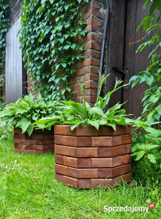 Donica drewniana sosnowa OŚMIOKĄTNA sprzedam